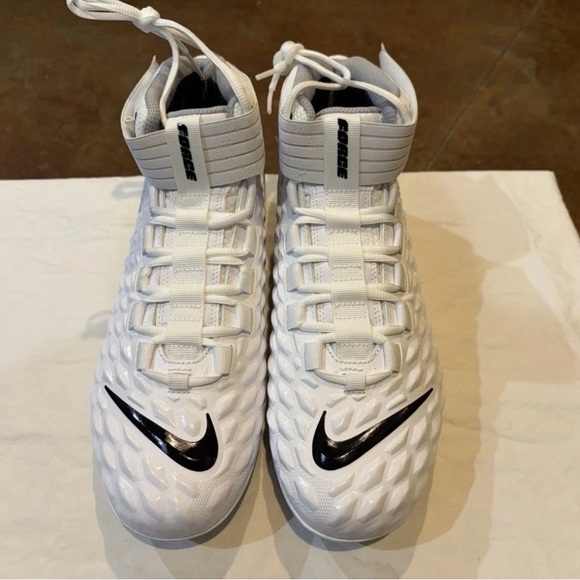 Nike Force Savage Pro 2 White Black AH4000-100 Men\'s Plastic Football Cleats